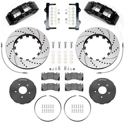 16-19 CAMARO,FRONT,15" ONE-PIECE DRILLED ROTORS,SX6R CALIPERS,BLACK