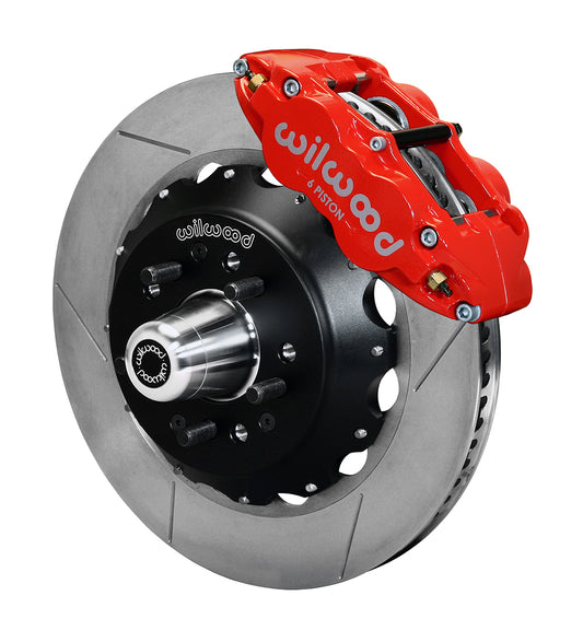 64-74 GM FRONT DISC BRAKE KIT FOR WILWOOD PRO SPINDLES,14" ROTORS,RED