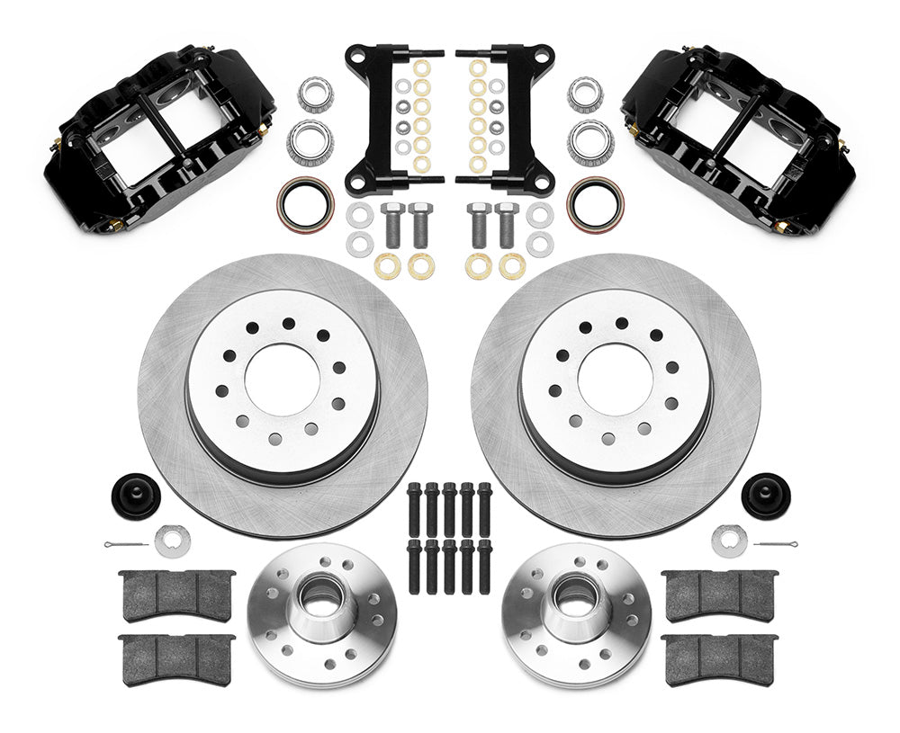 88-99 CHEVY C1500 FRONT DISC BRAKE KIT FOR WILWOOD DROP SPINDLES,12" ROTORS,BLCK