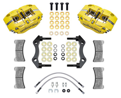 69-83 PORSCHE 911 DYNAPRO CALIPER SET,REAR,WITH LINES,YELLOW