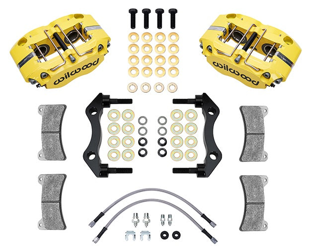 84-89 PORSCHE 911 DYNAPRO CALIPER SET,REAR,WITH LINES,YELLOW