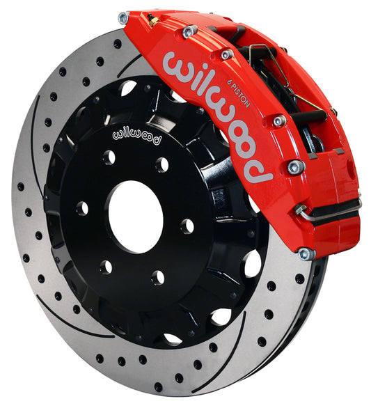 99-18 GM 1500 TRUCK/SUV,FRONT,TC6R 6 PISTON RED CALIPERS,16" DRILLED ROTORS