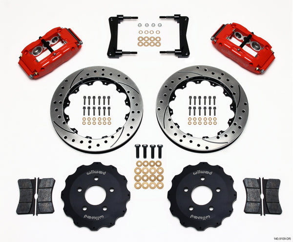 05-14 MUSTANG KIT,FRONT,13.06" DRILLED ROTORS,RED