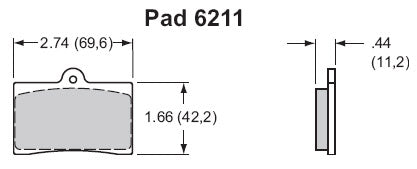 BRAKE PADS,6211 CM,GP320