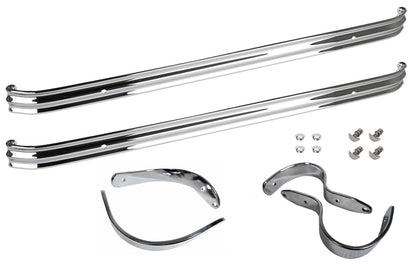 1932 FORD CHROME BUMPER KIT,FRONT & REAR,CHROME BRACKETS,BOLTS,PLUGS,32