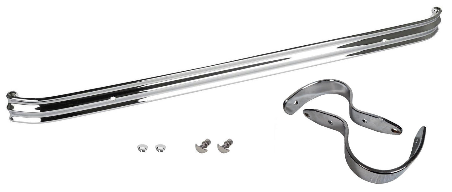 1932 FORD CHROME REAR BUMPER KIT,CHROME BRACKETS,BOLTS,PLUGS,32