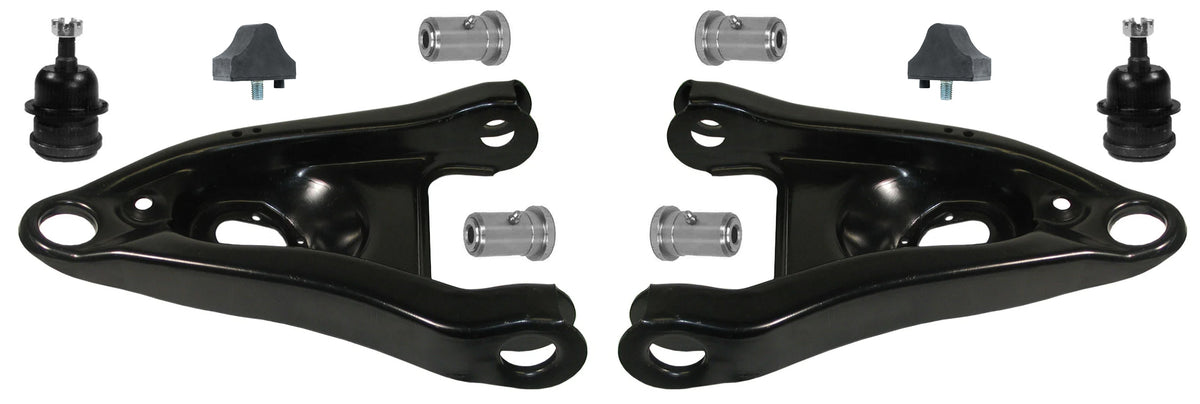 LOWER CONTROL ARM SET,STOCK,64-72 CHEVELLE,STEEL BUSHINGS