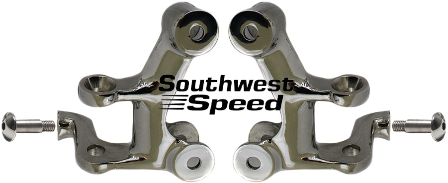 4 BAR BRACKETS,STRAIGHT AXLE,SHOCK MOUNT,2 1/4,POLISHED