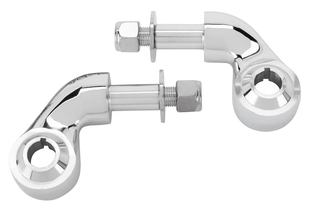 SHOCK BRACKETS,STRAIGHT AXLE,LOWER,CHROME