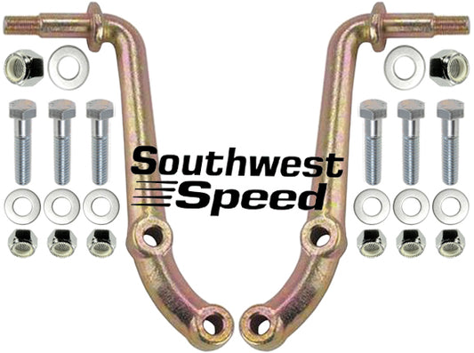 SHOCK MOUNTS,UPPER,48-52 FORD F1,PAIR,6 1/2" C-C TOP BOLT>SHOCK STUD,ZINC PLATED