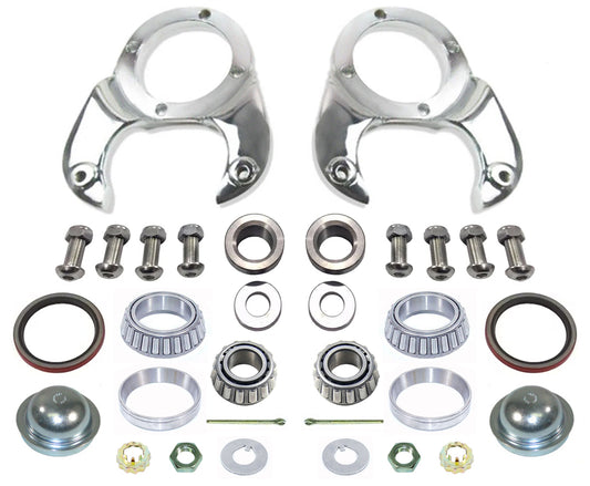 BRAKE BRACKET KIT WITH BEARINGS & SEALS,28-48 FORD>D-154,CHROME