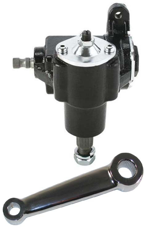 VEGA 140 MANUAL STEERING BOX & CHROME PITMAN ARM,DOUBLE TAPERED,20:1
