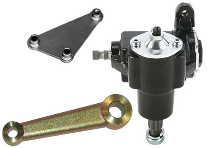 VEGA 140 MANUAL STEERING BOX,WELD-ON MOUNTING BRACKET & GOLD PITMAN ARM,20:1