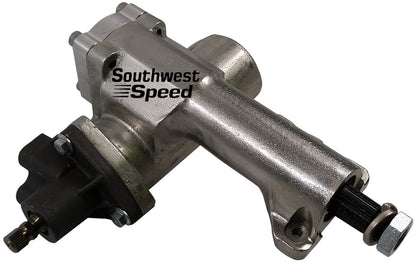 STEERING BOX,55-57,600 POWER,3/4-30,12:1,ZINC