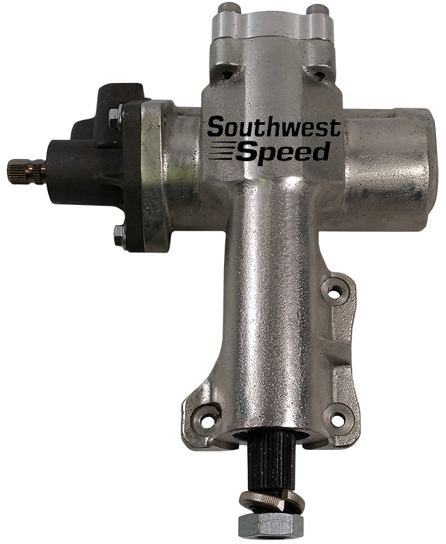 STEERING BOX,55-57,600 POWER,3/4-30,14:1,ZINC