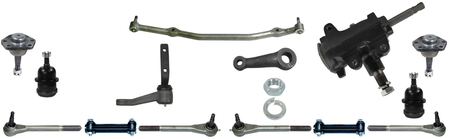 71-72 GM A-BODY CENTER LINK,IDLER,PITMAN,TIE ROD LINKAGE,BALL JOINT,& MANUAL BOX