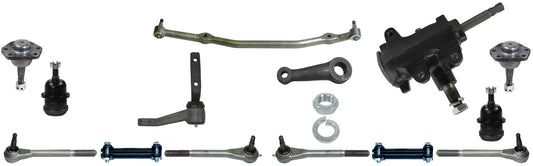 71-72 GM A-BODY CENTER LINK,IDLER,PITMAN,TIE ROD LINKAGE,BALL JOINT,& MANUAL BOX
