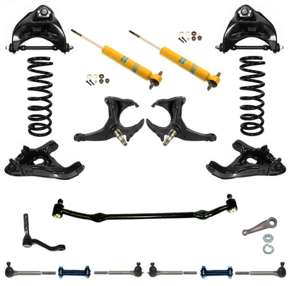 FRONT SUSPENSION & STEERING SET,ARMS,SPRINGS,SHOCKS,SPINDLES,LINKAGES,78-88 G