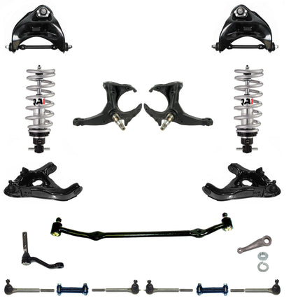 FRONT SUSPENSION & STEERING SET,QA1 COILOVERS,ARMS,SPINDLES,78-88 GM G-BODY