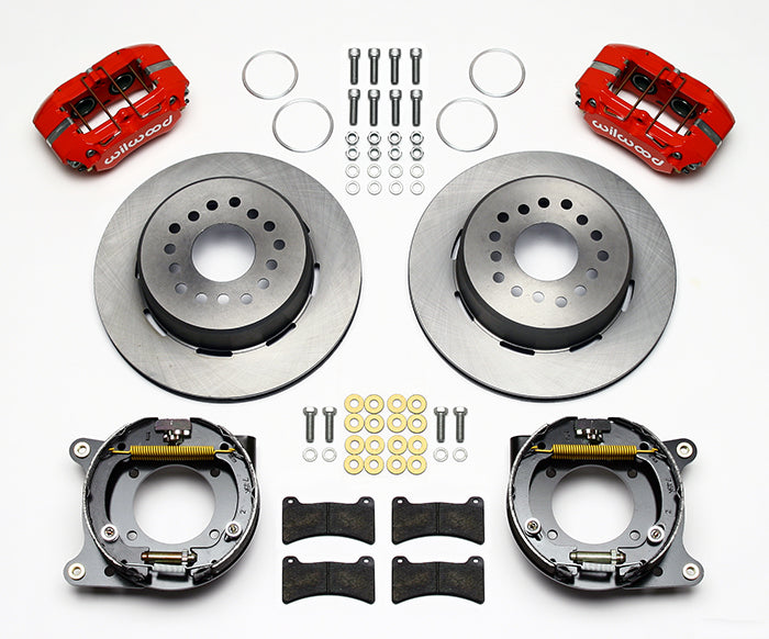 59-64 B-BODY FULL DISC BRAKE KIT,11" ROTORS,RED CALIPERS