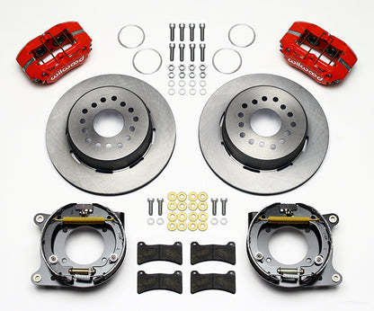 59-64 B-BODY FULL DISC BRAKE KIT,11" ROTORS,RED CALIPERS