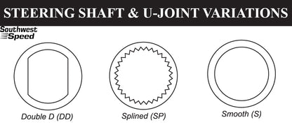 STEERING SHAFT,1 DD,CHROME PLATED,36"