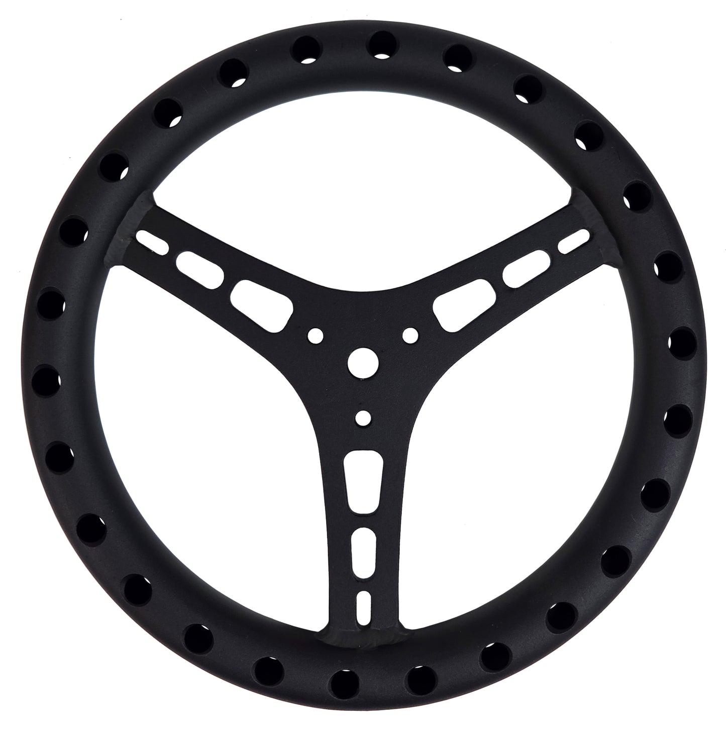 STEERING WHEEL,11",BLACK,DRILLED,FLAT