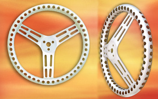 STEERING WHEEL,14",UNCOATED,DRILLED,DISH