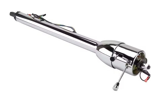 TILT COLUMN,FLOOR SHIFT,55-56 CHEVY,CHROME