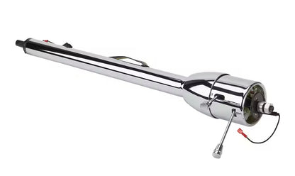 Chrome Steering Column Floor Mount – Universal For 2-Column Swivels, Fits SBC BBC 350