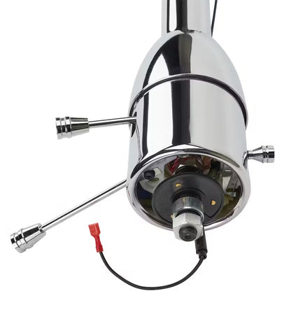 Chrome Steering Column Floor Mount – Universal For 2-Column Swivels, Fits SBC BBC 350