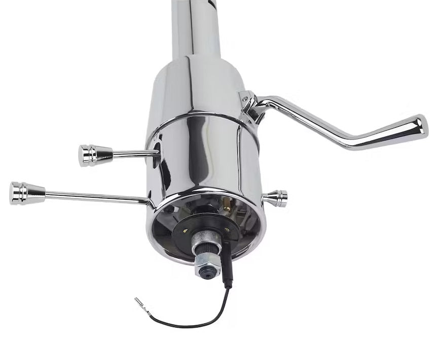 TILT COLUMN,COLUMN SHIFT,57 CHEVY,CHROME
