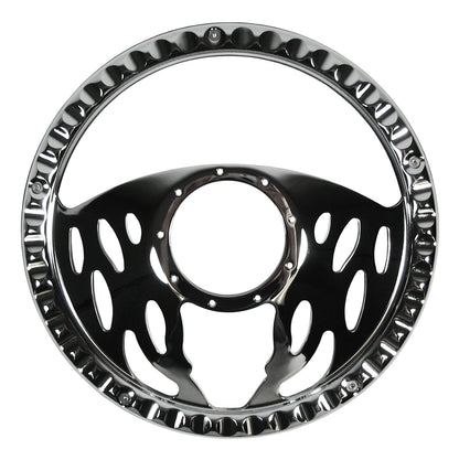 STEERING WHEEL ONLY,14",FLAMES DOWN