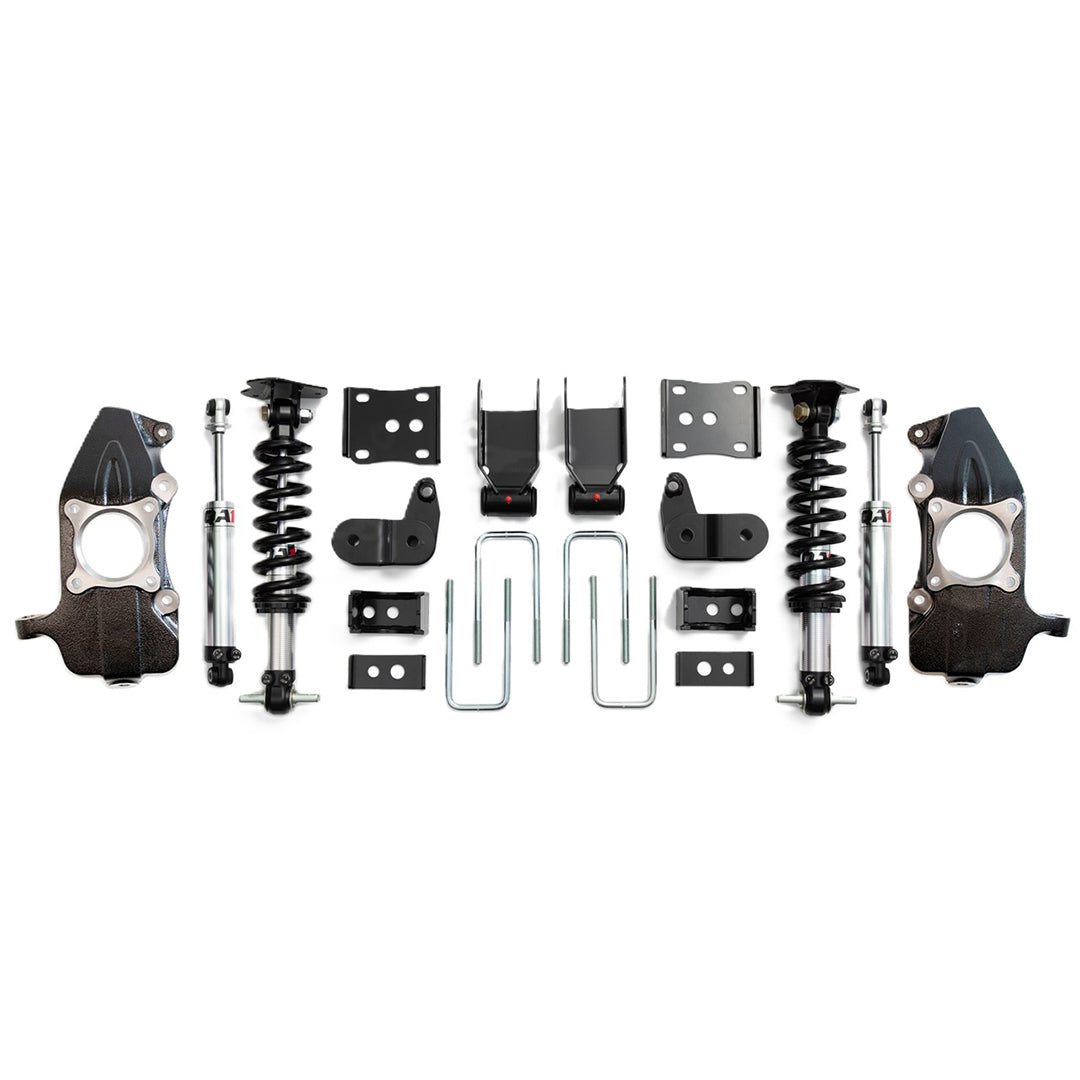 LOWERING KIT W/SPINDLES,D-ADJ,3.5-5.5",21-26 F150,4WD