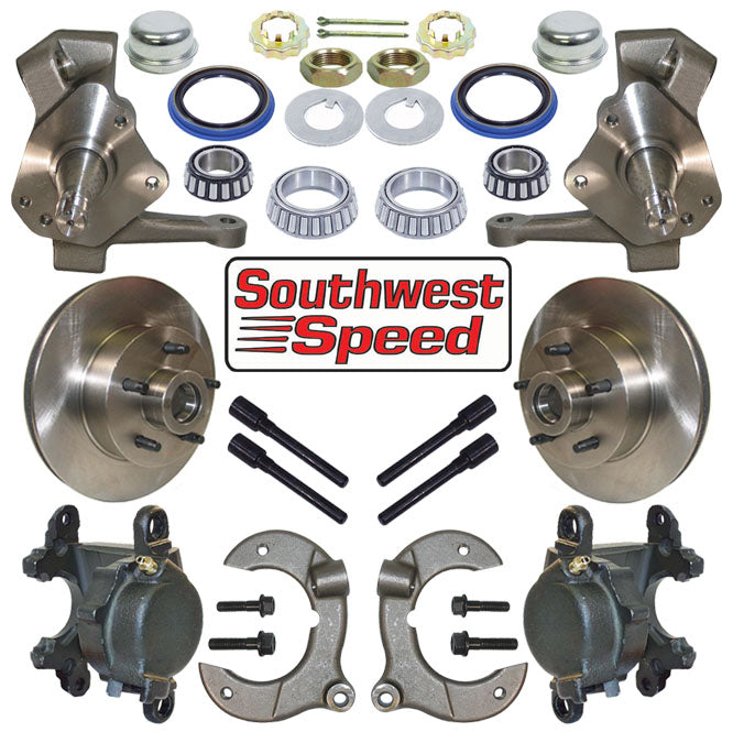 HOT ROD BRAKE & 2" DROP SPINDLE KIT,5X4.50
