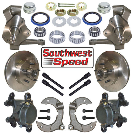 HOT ROD BRAKE & 2" DROP SPINDLE KIT,5X4.50