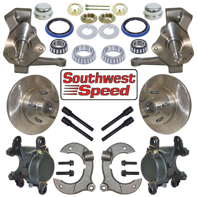 HOT ROD BRAKE & 2" DROP SPINDLE KIT,5X4.75