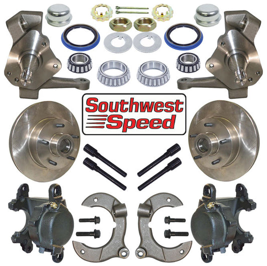 HOT ROD BRAKE & 2" DROP SPINDLE KIT,5X4.75