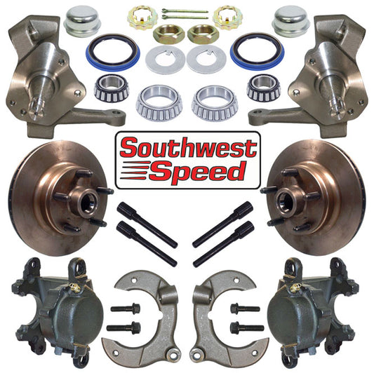 HOT ROD BRAKE & 2" DROP SPINDLE KIT,5X5