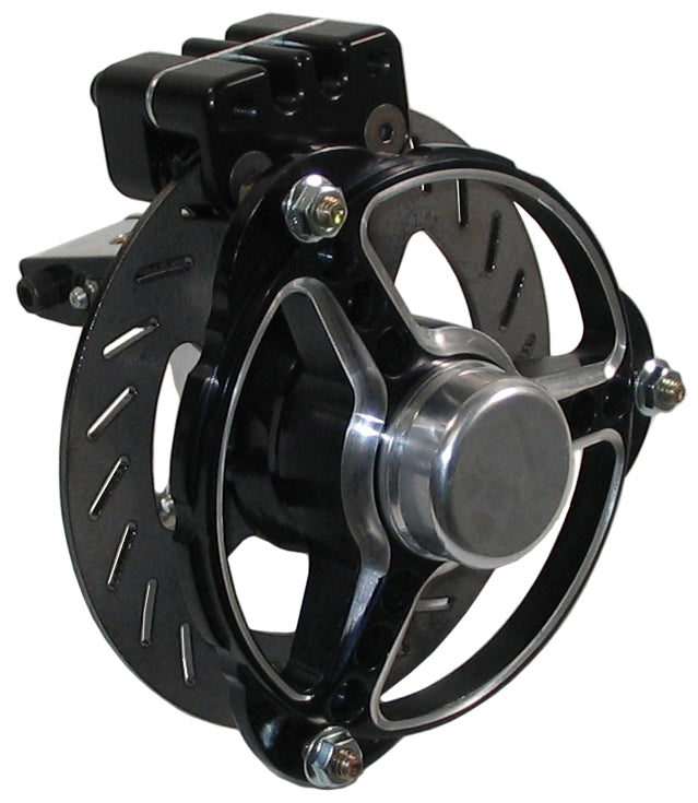 600 FRONT AXLE,COMPLETE,WITH LEFT-HAND BRAKE,3 SPOKE,BLACK