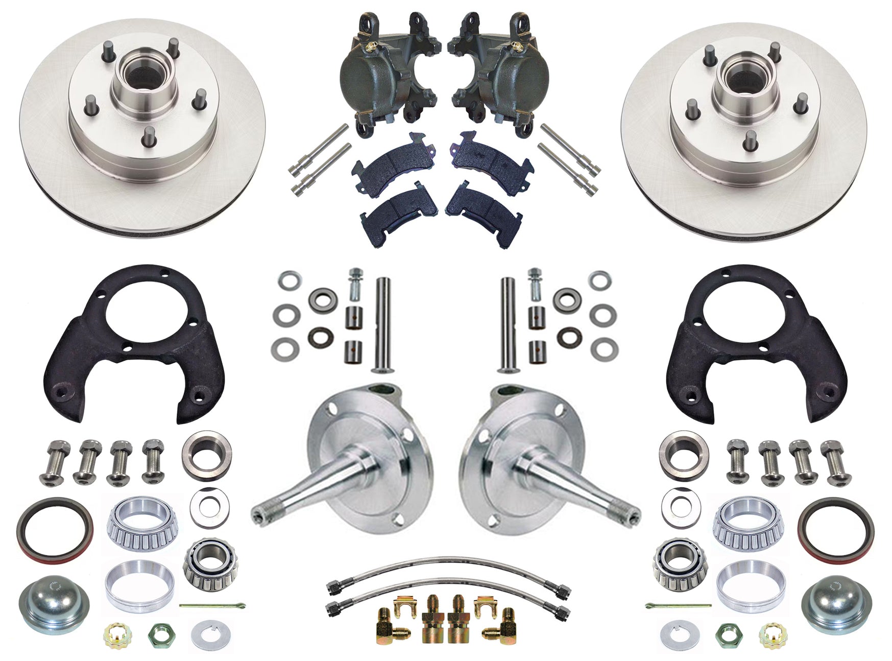 FRONT DISC BRAKES,SPINDLES,KING PINS,28-48 FORD,D-154 GM,11