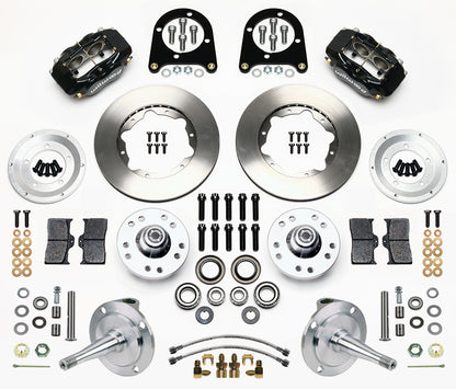 FRONT DISC BRAKES,SPINDLES,KING PINS,28-48 FORD,WILWOOD FDL,11",BLK