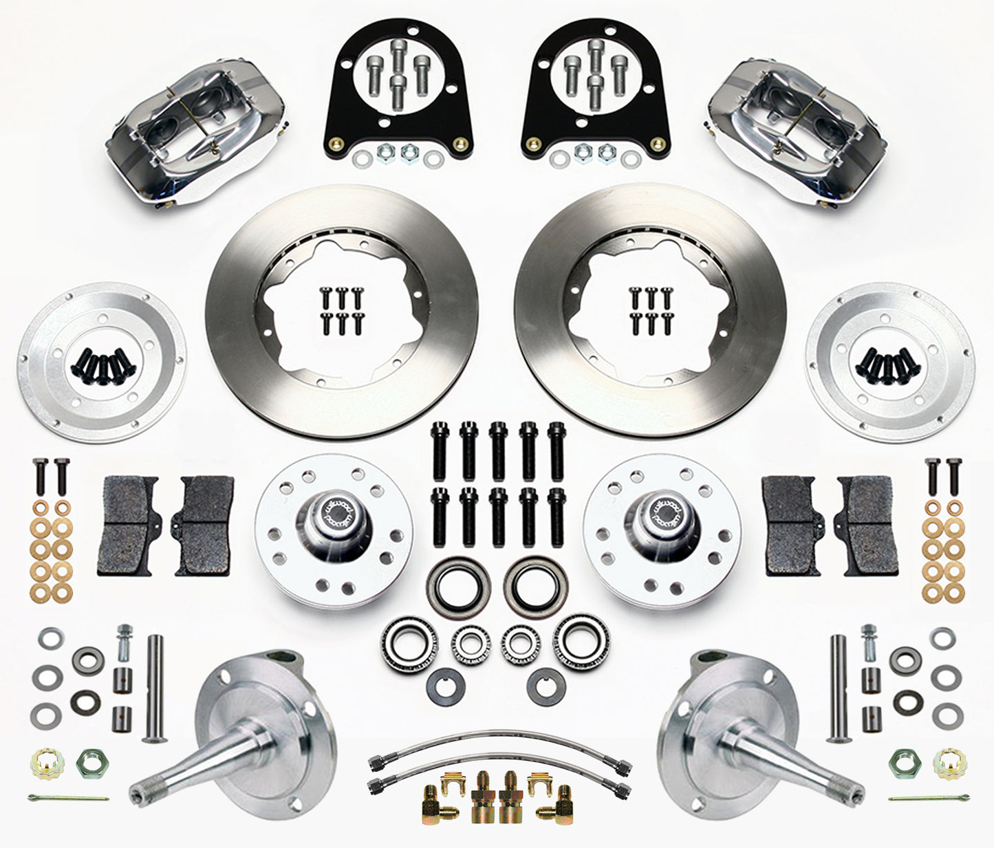 FRONT DISC BRAKES,SPINDLES,KING PINS,28-48 FORD,WILWOOD FDL,11",POL