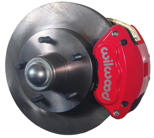 55-57 CHEVY DISC BRAKE CONVERSION KIT,11" ROTORS,D154 RED WILWOOD CALIPERS