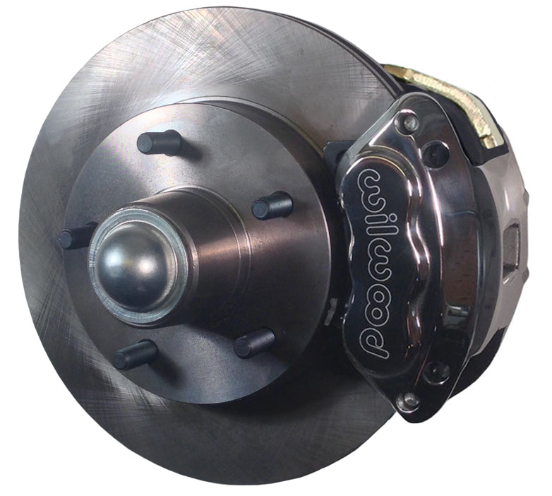 55-57 CHEVY DISC BRAKE CONVERSION KIT,11" ROTORS,D154 POLISHED WILWOOD CALIPERS
