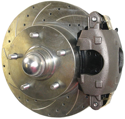 59-64 CHEVY DISC BRAKE CONVERSION KIT,11" DRILLED ROTORS,D52 CALIPERS