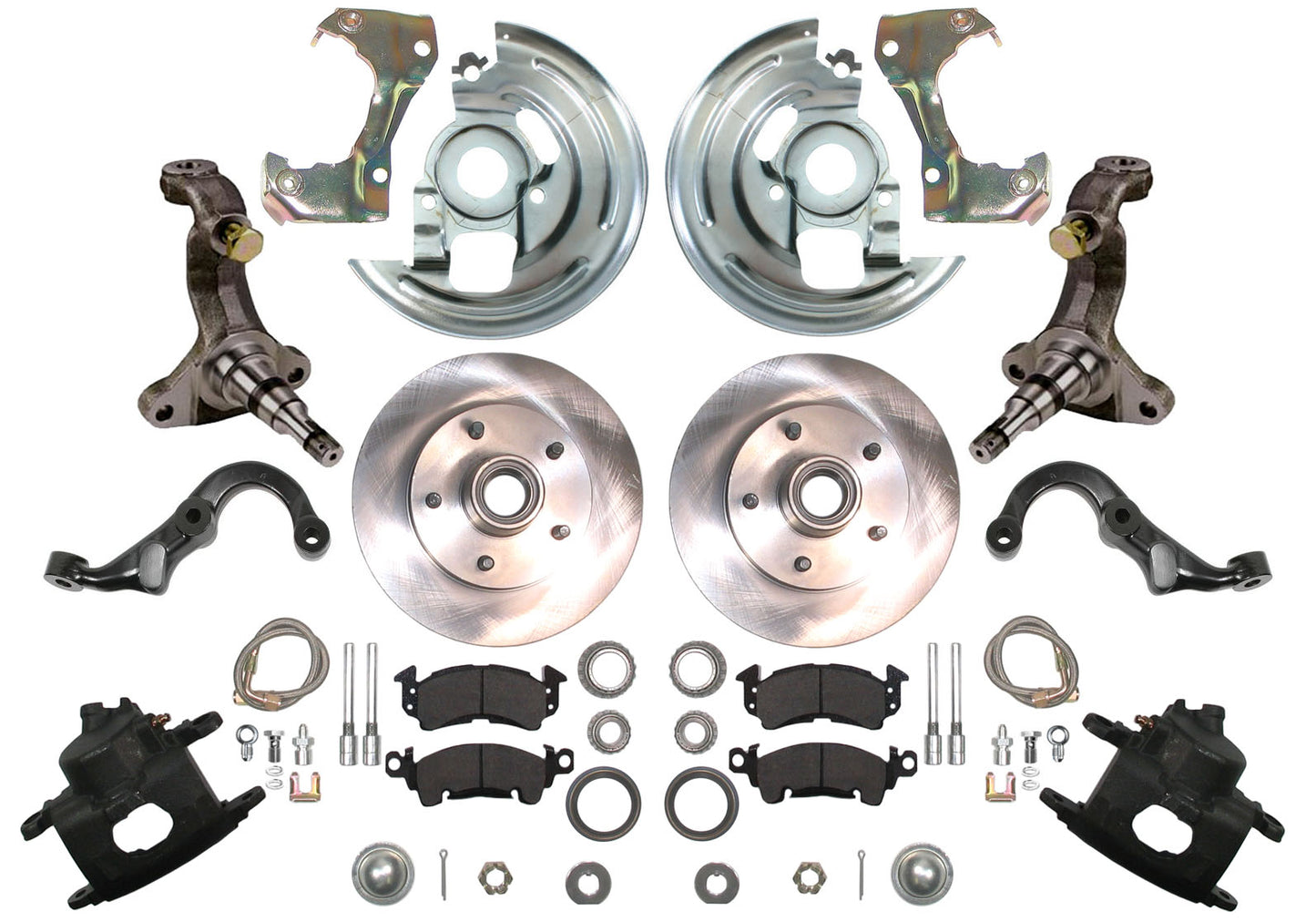 67-69 F-BODY DISC BRAKE & STOCK HEIGHT SPINDLE KIT,11" ROTORS,CALIPERS