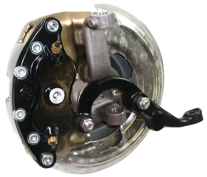 67-69 F-BODY DISC BRAKE & STOCK HEIGHT SPINDLE KIT,11" DRILLED ROTORS,BLACK WIL