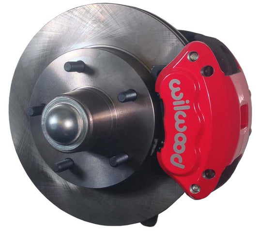 79-87 G-BODY DISC BRAKE & STOCK HEIGHT SPINDLE KIT,10.5" ROTORS,RED WIL CALIPERS