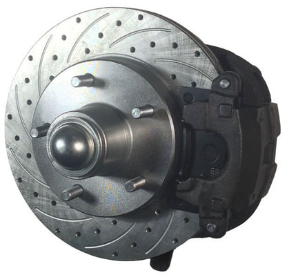 79-87 G-BODY DISC BRAKE & STOCK HEIGHT SPINDLE KIT,10.5" DRILLED ROTORS,CALIPERS